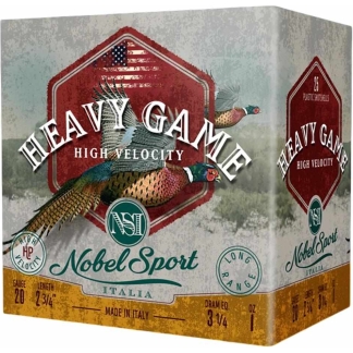 Nobel Sport Heavy Game High Velocity Shotshell 20ga 2-3/4" 1oz 1330 fps #7.5 25/ct