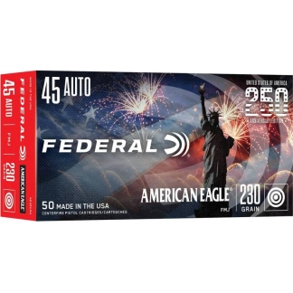Federal 250th Anniversary USA Handgun Ammunition .45 Auto 230gr FMJ 890 fps 50/ct