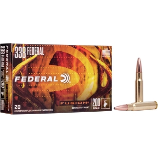 Federal Fusion Rifle Ammunition .338 Federal 200 gr BTSP 2700 fps - 20/ct