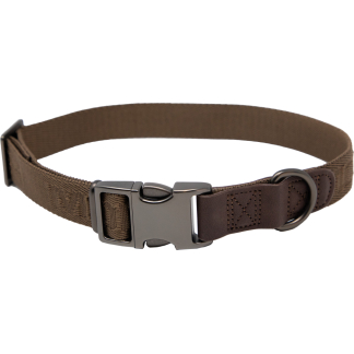 MoMarsh Adjustable Dog Collar 15"-23" Chocolate Brown