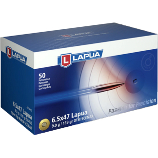 Lapua Rifle HPBT Ammo 6.5x47 139gr 2690 fps 50/ct