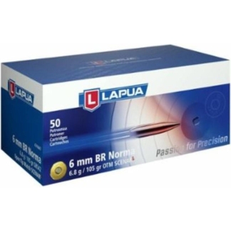Lapua OTM Rifle Ammo 6mm BR Norma 105 gr Scenar-L 2674 fps 50/ct