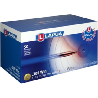 Lapua Rifle Ammo  308 Winchester 175gr Scenar-L OTM bx/50