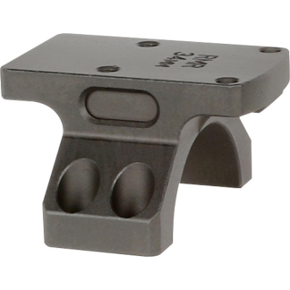 Gray LEGO connector/clip piece with a curved leg and flat top, used as a hinge in builds.