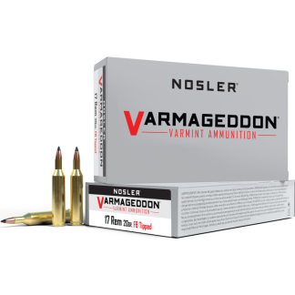Nosler Varmegeddon Rifle Ammunition .17 Rem 20 gr FB Tipped 4200 fps 20/ct