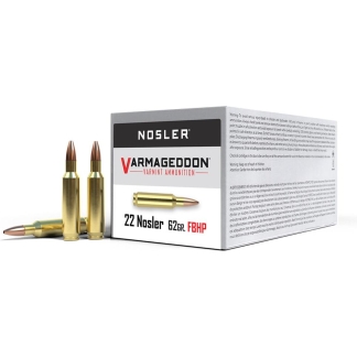 Nosler Varmageddon Rifle Ammunition .22 Nosler 62gr HPFB 3250 fps 20/ct