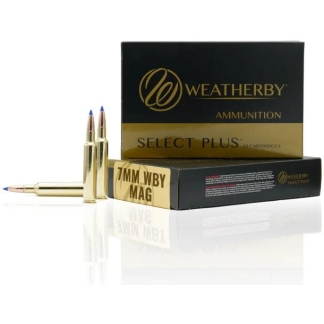 Weatherby Select Plus Rifle Ammunition 7mm Wby Mag 150 gr Scirocco 3225 fps 20/ct