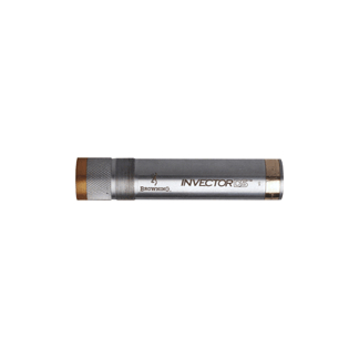Small silver cylindrical device with wooden end caps and the word INVESTIGATOR printed on the side.