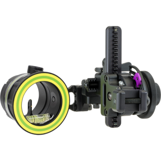 Cinema camera rig with a circular lens port and a built-in spirit level for precise alignment.