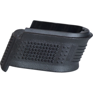Black textured plastic hand grip with square patterns and a hollow top opening.