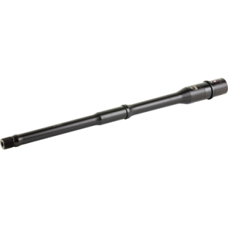 Long black cylindrical tool with three segmented sections and a threaded end, lying diagonally on a white background.
