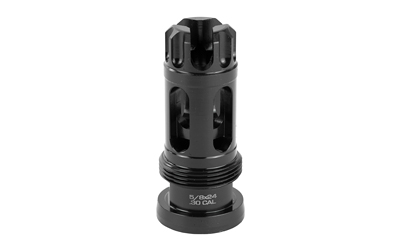 GRIFTFC762-58_1 | ATFirearms Black firearm muzzle attachment with a vented body and threaded base, shown on a white background.