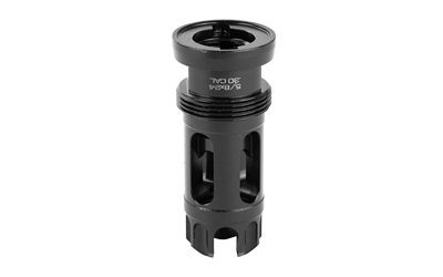GRIFTFC762-58_2 | ATFirearms Black cylindrical firearm muzzle device with vented slots and threading for attachment