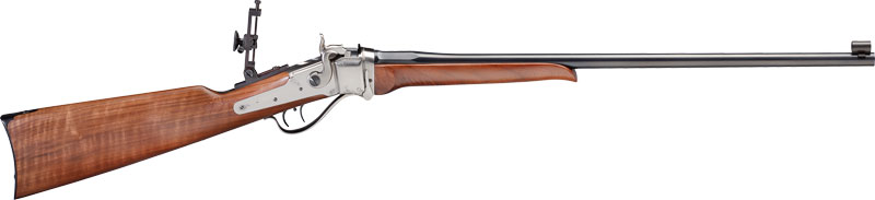 GS762357_1jpg | ATFirearms Lever-action rifle with wooden stock and metal receiver, shown in side profile.