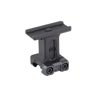 Black rail-mount accessory with a top Picatinny rail and two clamp screws for attaching accessories to a firearm