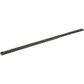 Black Picatinny rail segment for mounting firearm accessories on a gun