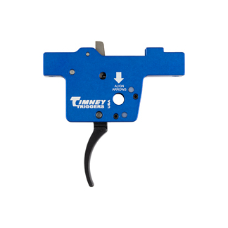 Blue archery release aid with a black trigger strap and mounting holes on a white background.