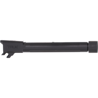 Black AR-15 bolt carrier group component with 'TRUE' branding on the side