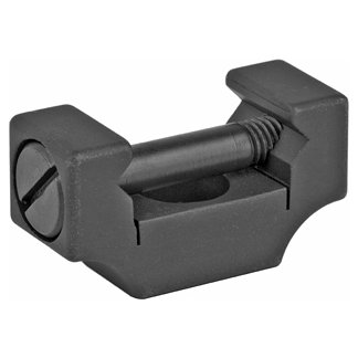 Small black adjustable clamp with a threaded screw and two padded jaws.