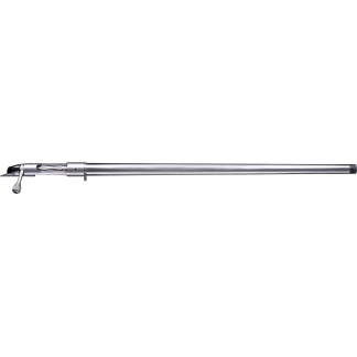 Bolt-action rifle with a long metallic barrel and exposed bolt on the left side.