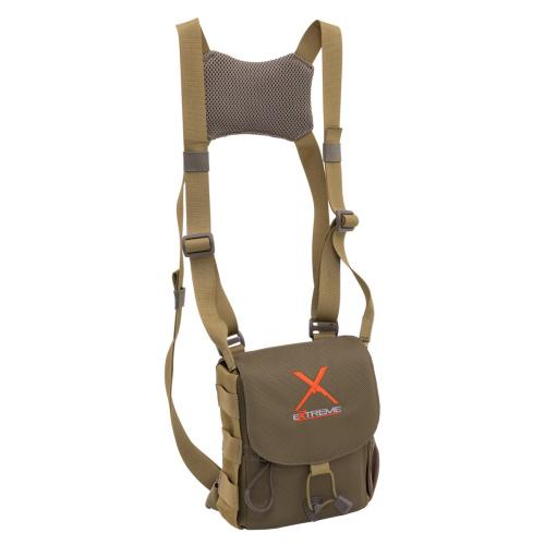 https3A2F2Fmediachattanoogashootingcom2Fimages2Fproduct2FBR99017992FBR9901799_1 | ATFirearms Olive green hiking backpack with padded shoulder straps and a chest strap, featuring an orange X logo on the front flap