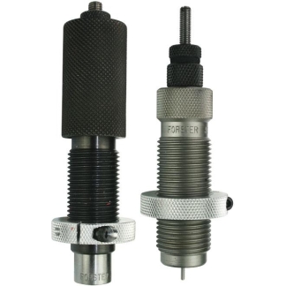 Two Forster-brand precision tools with knurled grips, one black and one silver, shown side by side against a white background.