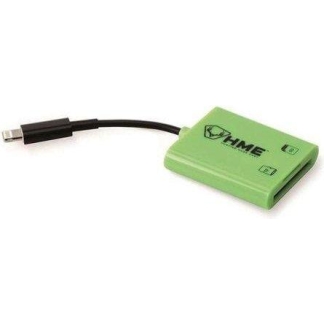 Green HDMI adapter with a short black cable and a small connector on the left, used to convert HDMI signals.