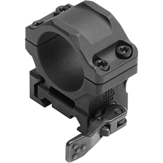 Cantilever rifle scope mount in black with a quick-detach lever and two mounting screws