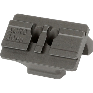 Gray Acro 30mm scope mount base with two clamp surfaces, used to attach a 30mm rifle scope to a rail system.