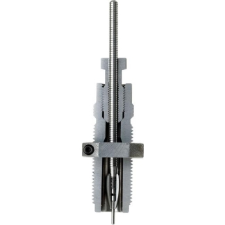 Vertical precision vise with serrated jaws and a threaded central spindle for clamping metal workpieces