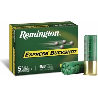 Remington Express Buckshot Shotgun Ammo 12 ga 2 3/4" 12 plts #0 1275 fps 250/ct Case (50-5/ct Boxes)