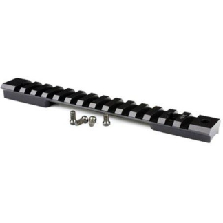 Long black Picatinny rail segment with mounting screws and nuts for attaching accessories to a firearm or airsoft gun