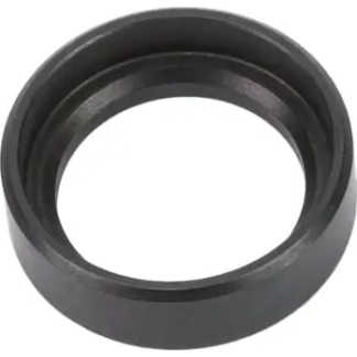 Black circular camera lens adapter ring with a hollow center.