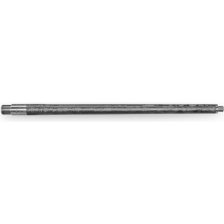 Long metal rod with threaded ends on a white background.