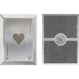 S&W BULLSEYE THROWING CARDS - 4-PACK SS LASER ETCHED W/SHTH
