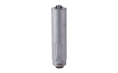 AC6MMQD718_1jpg | ATFirearms Metal cylindrical hand tool with a ribbed grip near the base and a small protruding top, silver finish