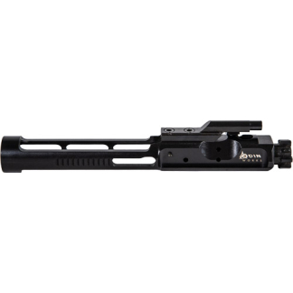 Black AR-style rifle handguard with vented slots and top rail for accessory mounting (ADIN Works).
