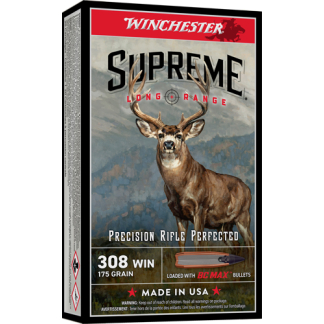 WINCHESTER SUPREME LR 308 WIN - 175GR BC MAX 20RD 10BX/CS