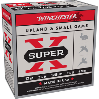 WINCHESTER SUPER-X 12GA 2.75" - 1-1/8OZ #6 1255FPS 250RD CASE