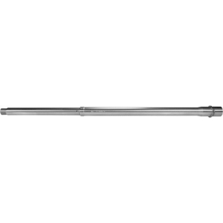 Long metal rod with machined ends, lying horizontally against a light background