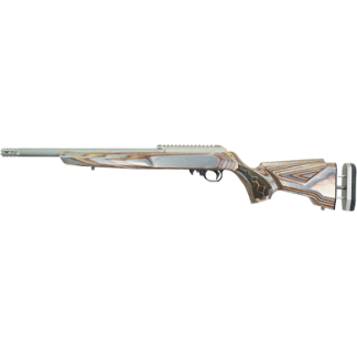 Side view of a long-barreled hunting shotgun with a carved wooden stock and a rubber recoil pad