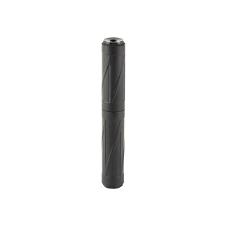 Black textured cylindrical grip for a bicycle handlebar, shown from the side, with diagonal patterns.