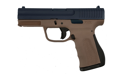FMKG9C1G2BRTSSCM_1jpg | ATFirearms Side view of a compact semi-automatic pistol with a brown grip and dark slide, shown in profile.