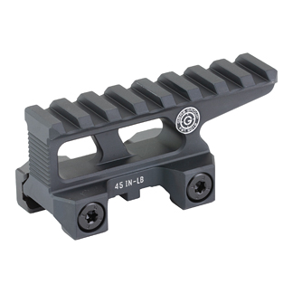 Gray Picatinny rail mount with two screws, used to attach firearm accessories such as scopes or sights.