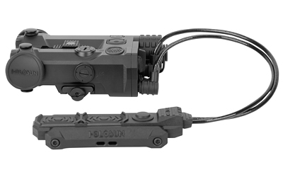 HSIRIS-RD4_1jpg | ATFirearms Rail-mounted tactical flashlight with a remote pressure switch and coiled cord linking to the switch unit.