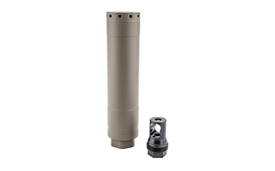 KGMRT-R30T-TM-FDE_1jpg | ATFirearms Tall beige cylindrical industrial part with a smaller metallic connector beside it.