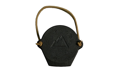 OHC-SC-2_1jpg | ATFirearms Black hexagonal pouch with a tan strap, embossed mountain logo on the front.