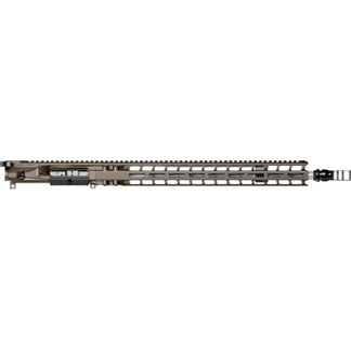 AR-15 style upper receiver with long free-floating handguard and full-length Picatinny rail