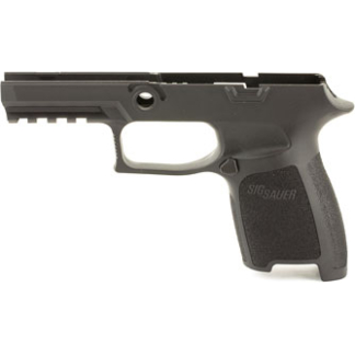 Frame-only view of a SIG Sauer pistol, without slide, barrel, or grips attached.
