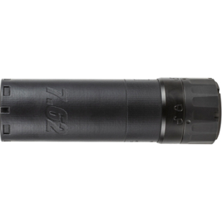 Black camera lens extension tube with a mounting ring at the right end.